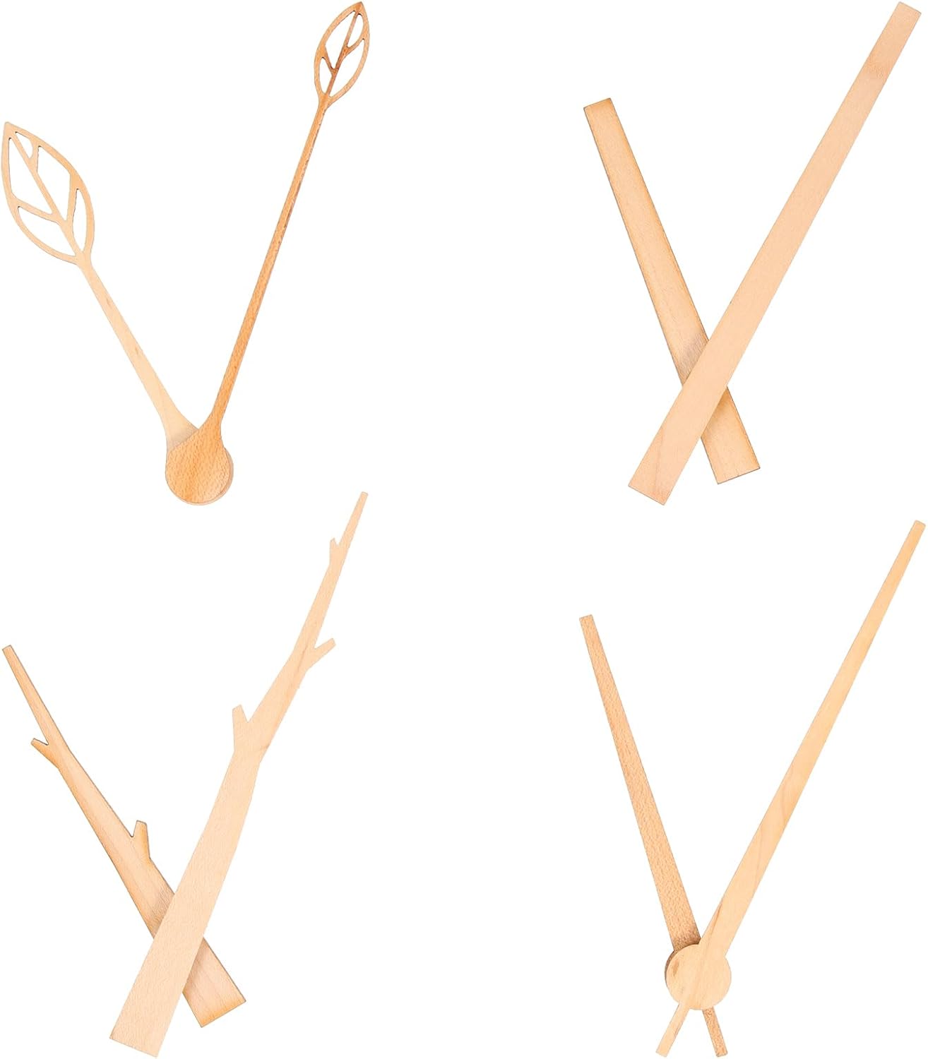 DOITOOL 4 Sets Clock Wooden Hands Black Home Decor Motorcycle Decor Wooden Clock Repair Parts Short Hands Hand Replacements Delicate Parts Sturdy Parts Wood