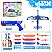 LJZJ 3 Pack Airplane Launcher Toys, 2 Flight Modes LED Foam Glider Catapult Plane, Outdoor Flying Toy for Kids, Birthday Gifts for Boy Girl 3+ Year Old, B-Day Party Supplies