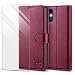 Produktbild OCASE Hülle für Samsung Galaxy A51 Handyhülle [Mit Schutzfolie] [Premium PU Leder] [Kartenfach] Flip Case Cover Schutzhülle Etui Kompatibel für Samsung Galaxy A51 Klapphülle 6,5'' Burgundy