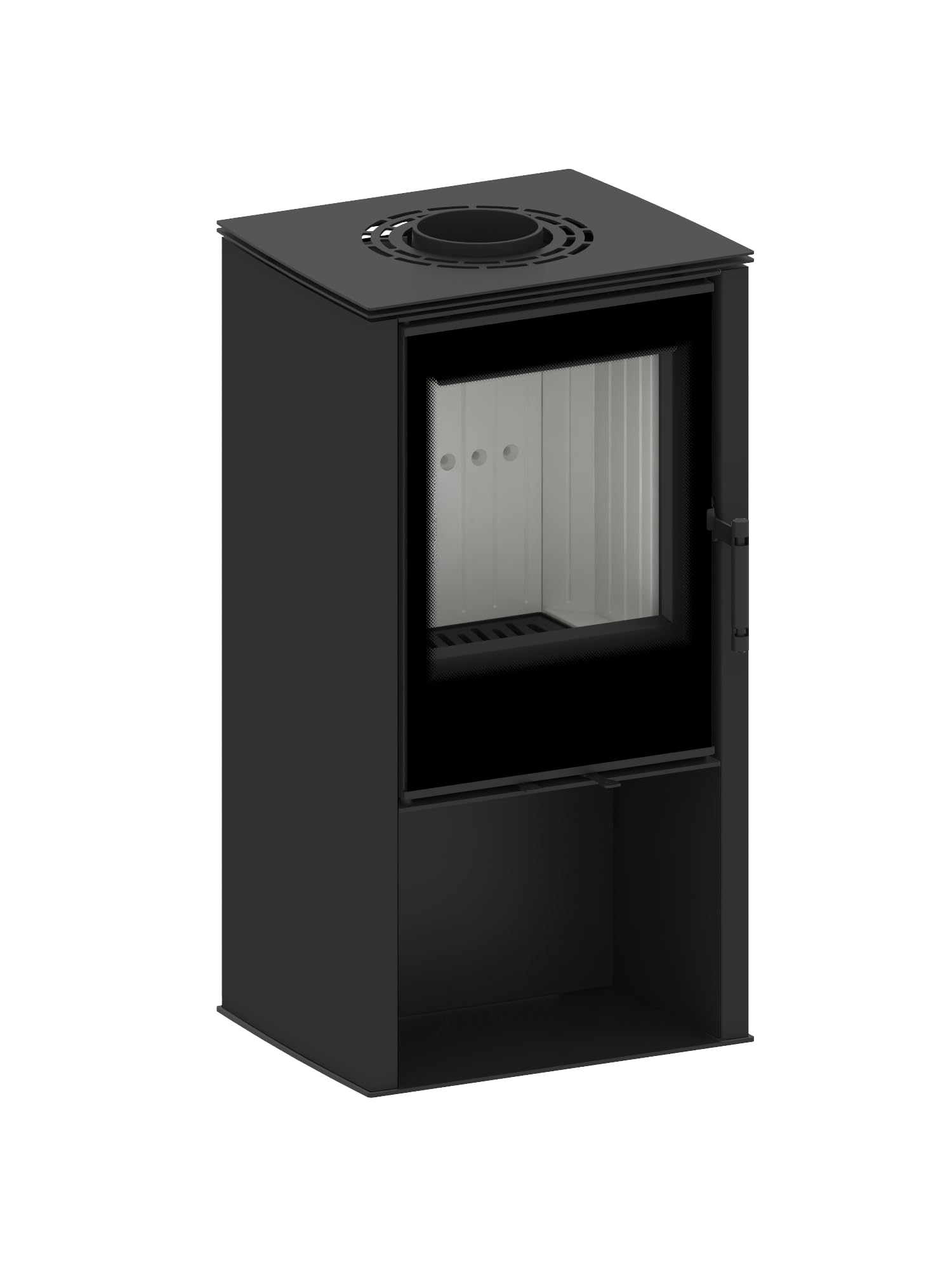 Moderno inserto per camino KOVI Lupo S, nero, 6,5 kW