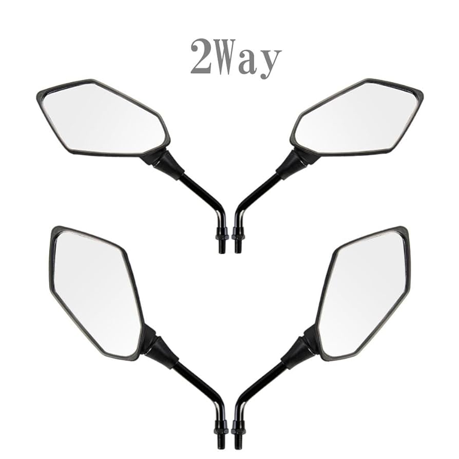 Amazon | XSAJU バイクミラー 8mm 左右セット 汎用 視野拡大ミラー