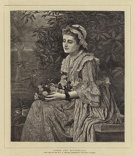 Tableaux Graffiti Art Mural Roses et Papillons Perugini Affiche Moderne 60x90cm
