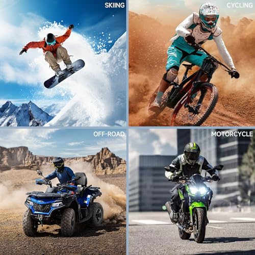 Moman Ski Helmet Speakers, Ha1 Ture Wireless 5.3 Motorcycle Helmet Headset With Remote Control Voice Assistant Charging Case thumb #8