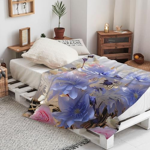 Couverture polaire douce pour cocooning sur le canapé jeté de lit réversible