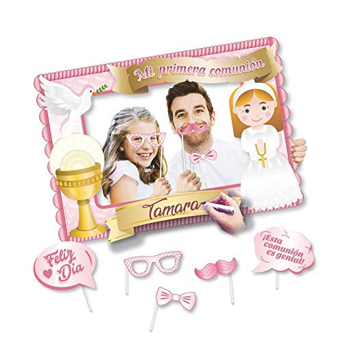 1 unidad de photocall para comunión de niña, accesorios para comunión, Decoración para comunión niña, Photocall para decoración de fiestas