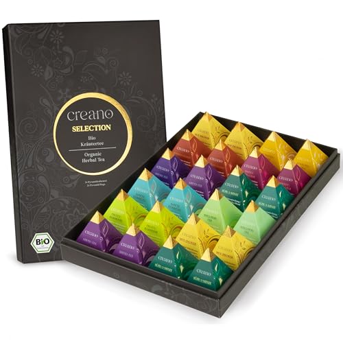 Image of Creano Organic Herbal Tea Gift Set inchOrganic Herbal Tea inch - 24 Pyramid Tea Bags in 9 Different Varieties - 60 g*