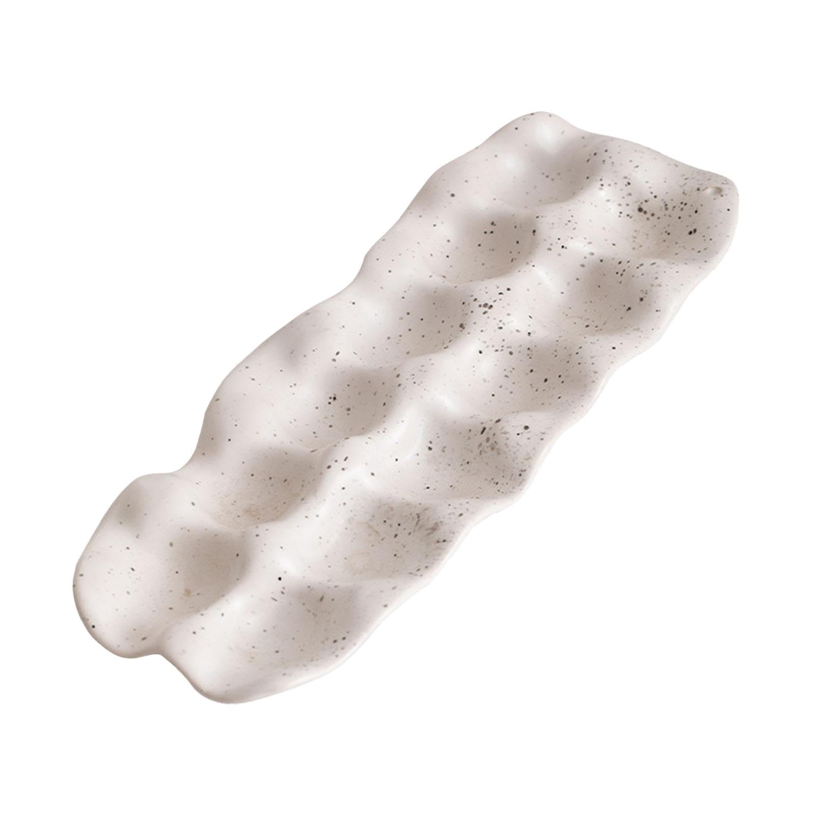 Ceramic Egg Holder – 12 Egg Capacity Countertop Storage for Kitchen Organization- 12 Grid