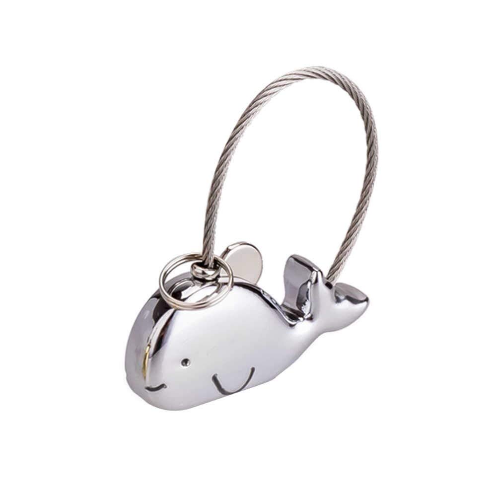 Milesi Zinc Alloy Whale Keychain Silver