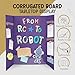 Enday Trifold Poster Board 36 x 48 (Pack of 4) White Presentation Boards Project Boards for Science Fair, Self-Adhesive Science Subtitles Included, for School and Office
