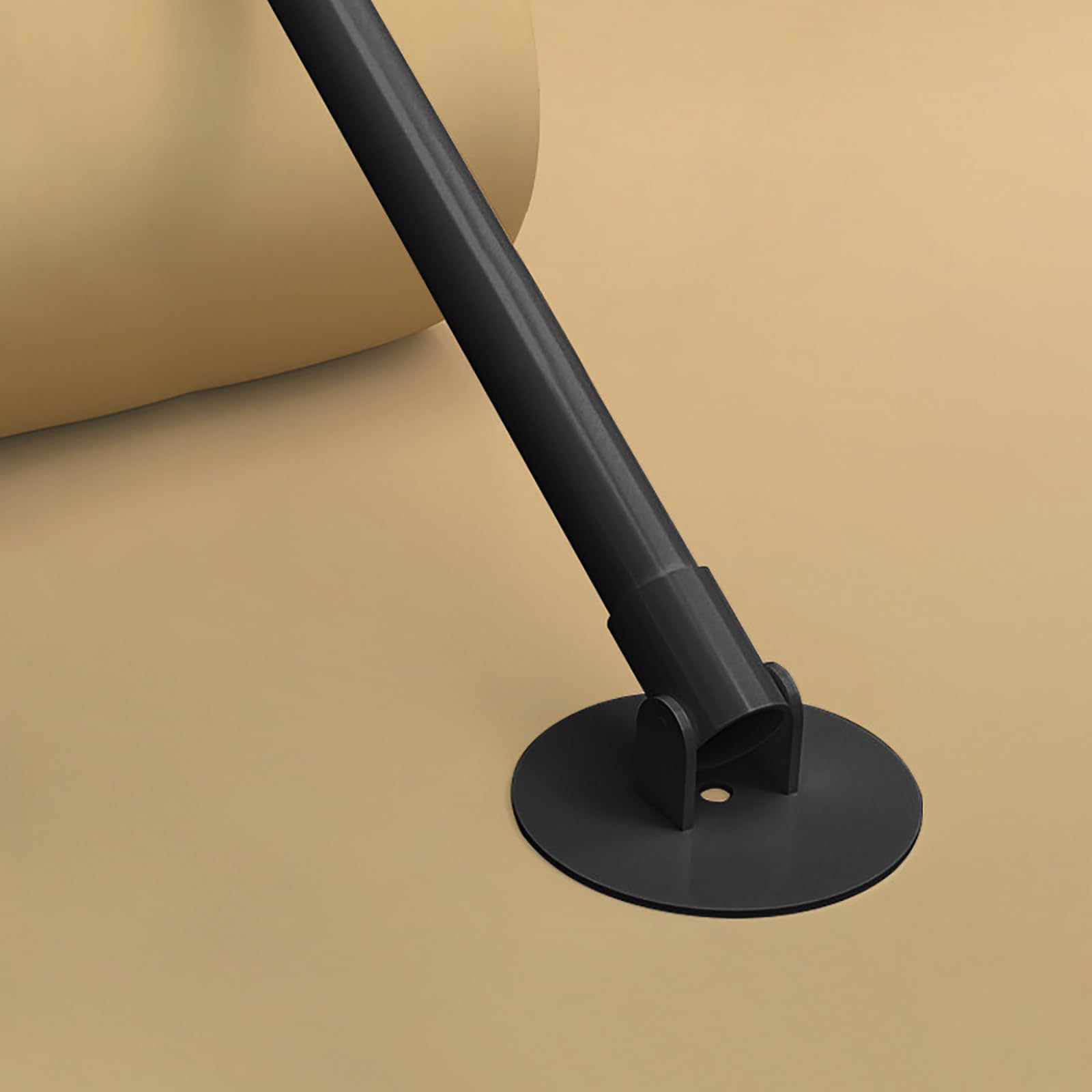 Tringle à Rideau De Douche Droite Extensible, Barre De Douche RéGlable Angle Acier Inoxydable, Tringle à Rideau De Douche Sans Perçage, Avec Base Rotative à 180 D(Size:55-75cm(21.6-29.5in),Color:noir)