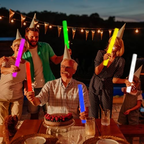 NUDALA Glow Foam Wand, 36 Pcs White Giant LED Light Up Sticks 3 Modes Flashing Glowing Baton Wands Party Supplies for Wedding, Raves,Concert,Birthday,Christmas, Halloween,Sporting Events