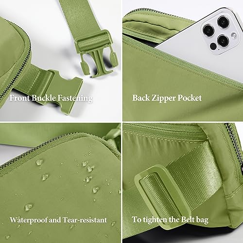 Image of ODODOS Unisex Mini Belt Bag with Adjustable Strap Small Fanny Pack for Workout Running Traveling Hiking, Olive