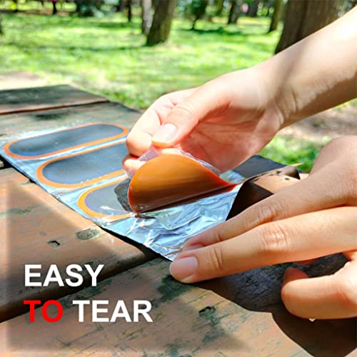 Image of PAX 32 Pcs 46 x 115mm Oval Tube Patches, Puncture Flat Tire Repair Patch for Automobile, Car, Truck, Tractor, Agricultural Vehicles, Motorcycle, BMX, ATVs, River Floating, Inflatable Rubber