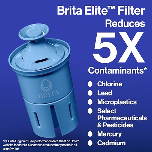 Brita Water Dispenser, UltraMax Elite Filter, Removes 99% of Lead, Includes 1 Filter, 27-Cup Capacity, Black