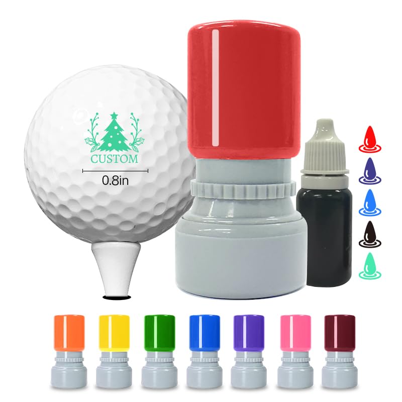 HDSD Custom Golf Ball Stamp with Long-lasting Quick Drying Ink for Men - Personalised Ball Marker - Golf Accessories (Our Design)