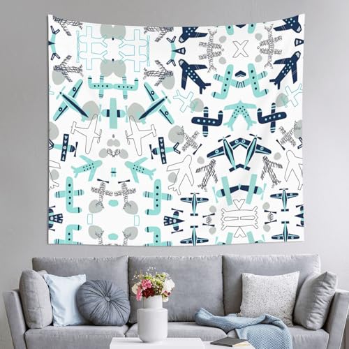 Tapisserie motif avion grand format 152x130cm drapé mural