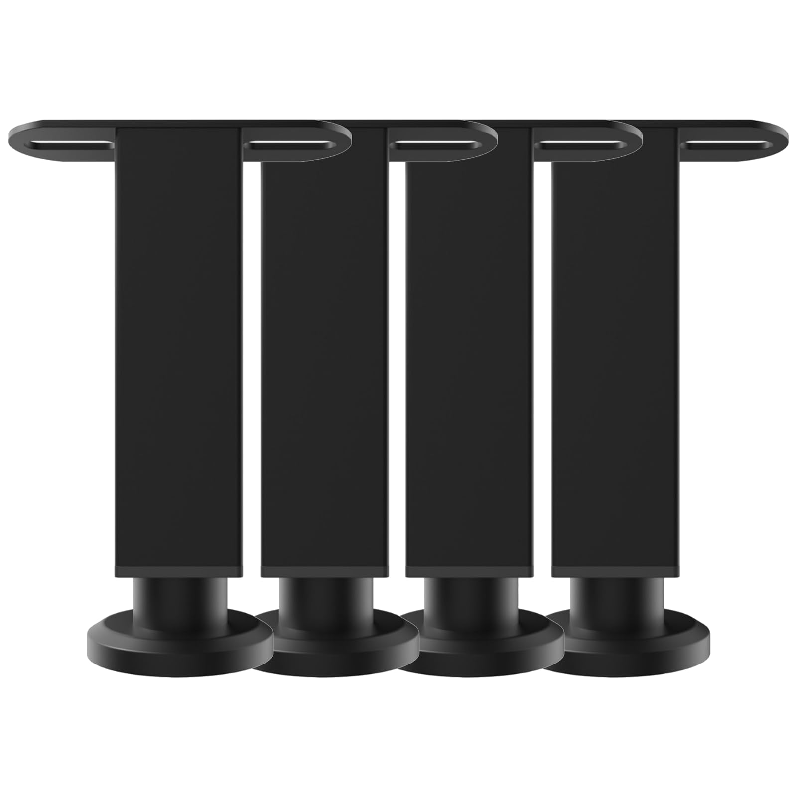 KOVNISE 4Pcs Adjustable Height Furniture Feet Bed Support Legs Replacement with Linking Tabs for Sofa Dresser Bed Frame Furniture Heavy Duty Metal Bed Slats Support Legs (18-32CM)
