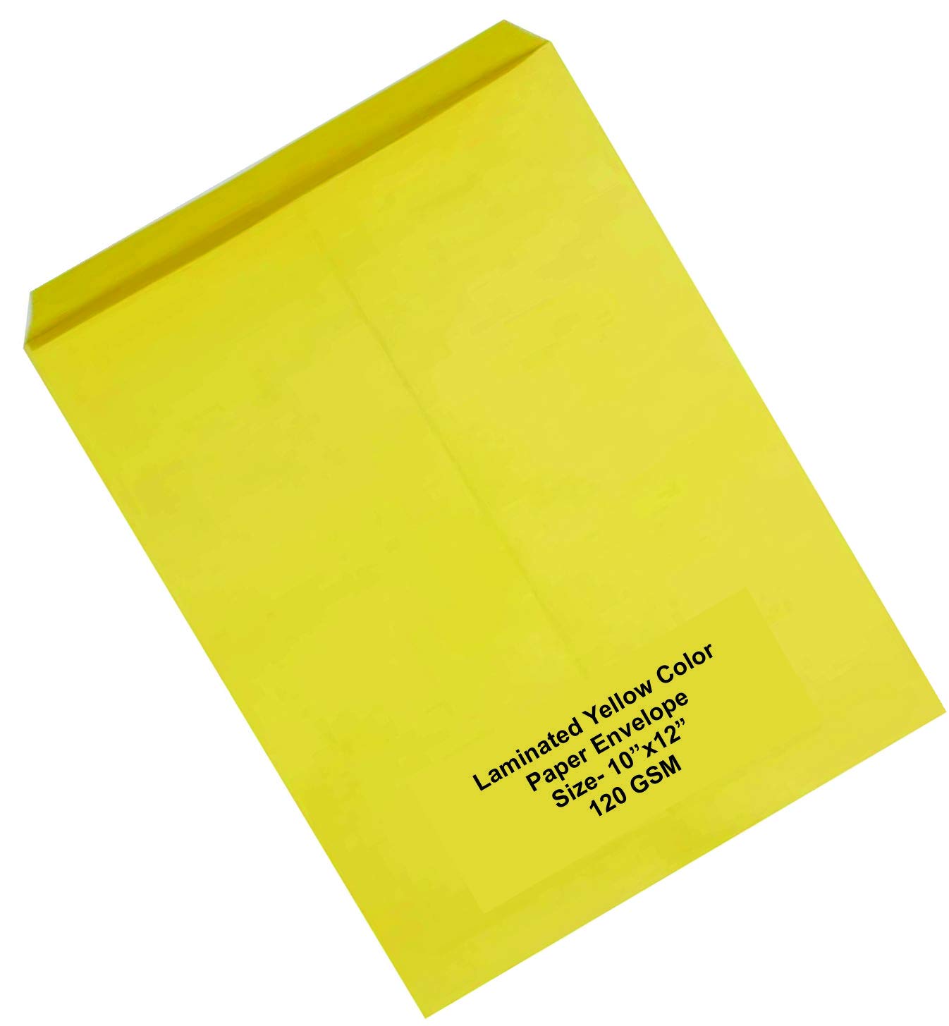 Yellow Laminated Paper Envelope By Deepa's Group 8x10 inches Yellow Color 120GSM Pack of 50 Pcs. 1