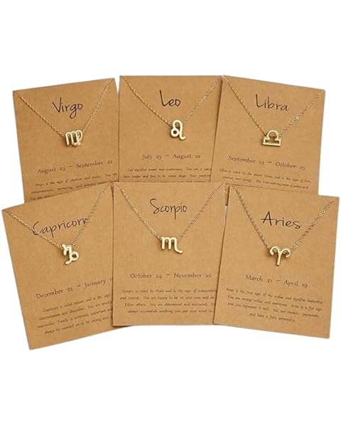 Gold Plated Women's Zodiac Sign Necklace