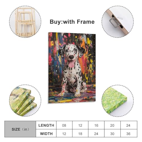 Peinture dalmatien sur toile 40x60cm impression HD affiche murale - 2