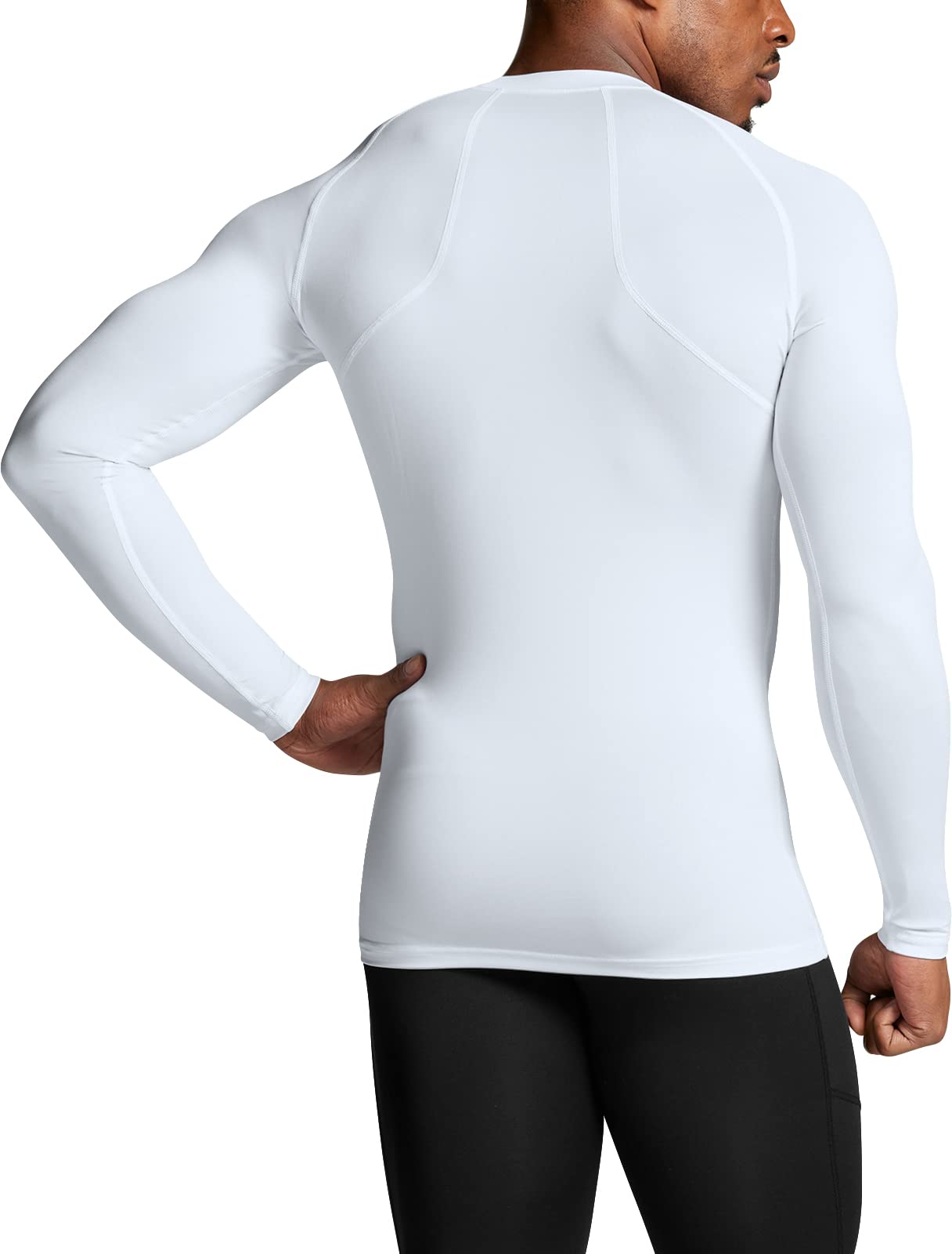 ATHLIO Camisas de compresión de manga larga UPF 50+ para hombre, capa base de protección contra erupciones para deportes acuáticos, camiseta de entrenamiento atlético