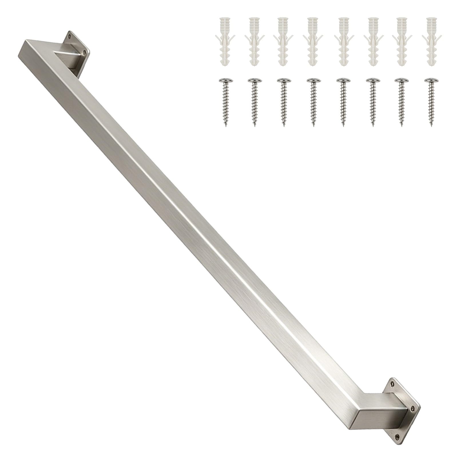 Liyadolaam Women's One Color Outdoor Grab Rail, Handrails For Indoor Stairs/Outdoor Use, Modern Stainless Steel Handrail Set, 30Cm-600Cm Wall Mounted Staircase Railing With Brackets And Screws(9Ft/270Cm)