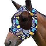 ⭐ Material ultra elástico: esta innovadora máscara antimoscas de ajuste cómodo cuenta con un material ultrasuave y elástico, que es suave en la piel del caballo y cómodo para uso a largo plazo.