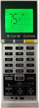 GHUST Replacement Remote Control for Mitsubishi Electric AC Air Conditioner E22T43426 SG15H E12T21426 SG15F SG162 T2WEF0426 SG176 SG181 SG182 SG18J SG20A SG20B