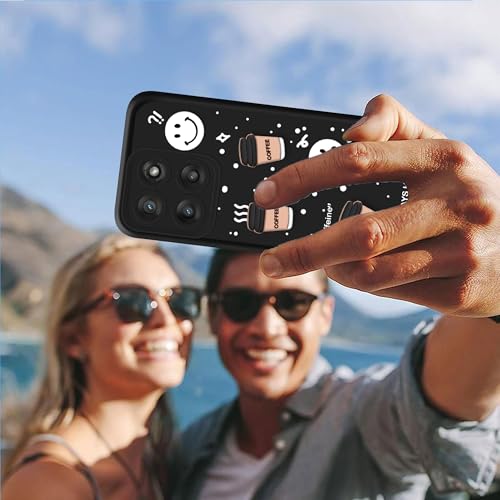 Image of amazon basics Back Case Cover Compatible for Motorola Moto Edge 60 Pro 5G | Cute Fun Cartoon 3D Ball | Coffee Silicone Case | Camera Protection | Body Protection | Shock Proof | Color Black