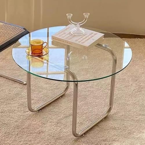 Image of Tempered Glass Round Table Top 39.3 Inch Diameter, 3 /8 Inch Thick, Heavy-Duty Safety Glass Circle for Dining Table, Desk, Patio Base Replacement-Clear