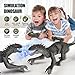 Hot Bee Big Dinosaur Toy for Kids, Jurassic Indominus Rex Toys, 18.6in Big Robot Dinosaur Simulation Action Figure with Mist Spray, Chomping Mouth, LED Light and Roaring Sounds