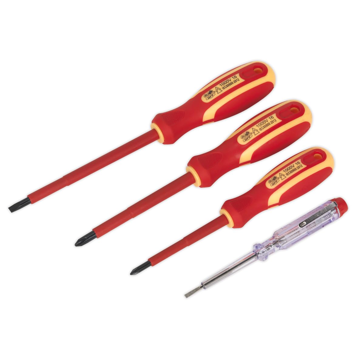Siegen 4 Piece Vde Insulated Electricians Screwdriver Set