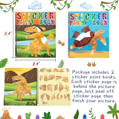 Image of 2PCS Dinosaur Underwater World Stickers for Kids 2-4