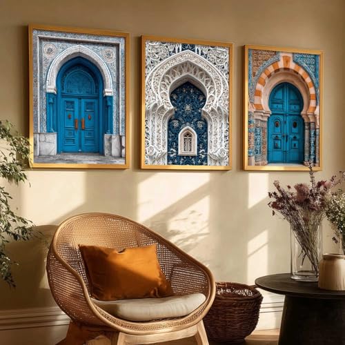 Image of kotart Traditional Indian Wall Art Painting for Living Room | Paintings Frame For Home Decoration | Framed Wall Painting for Home Room Bedroom Office Wall Decor Set of 3 (13X17 inch)