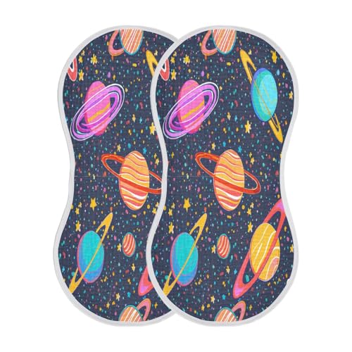 Kigai Planet Baby Burp Cloths Extra Soft and Absorbent Burping Rags Cotton Burping Clothes Baby Washcloths for Newborn Boys Girls - 1 Pack2