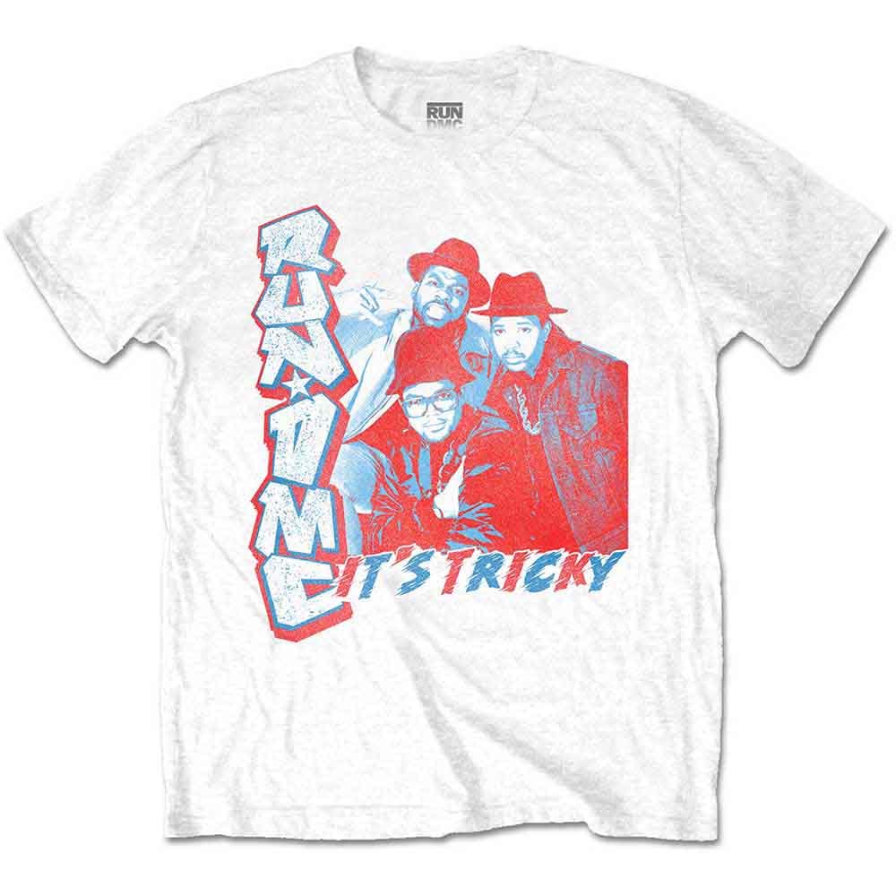 RUN--DMC T Shirt Its Tricky Band Logo Official Mens White M