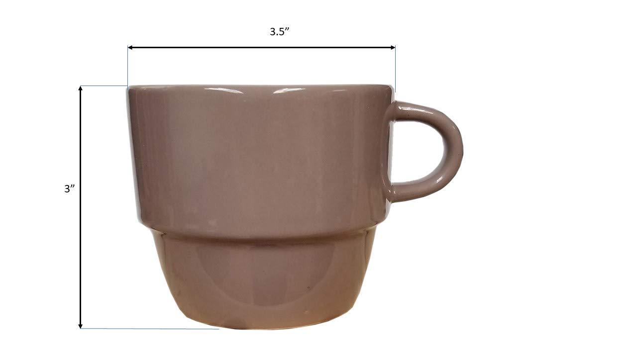 HOUSE 2 HOME 6 PC MULTICOLOR STACKABLE MUG SET WITH STAND, 10oz