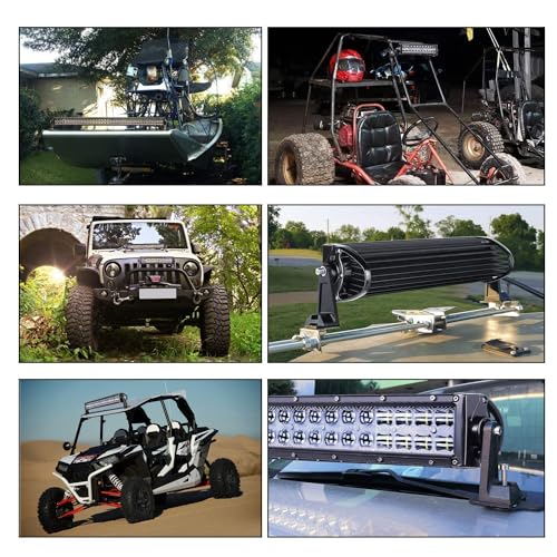 Image of Side Brackets, AKD Part Light Bar Mounting Brackets Kit Universal Side Mount Offroad Truck LED Bar Mounts 2 Pack