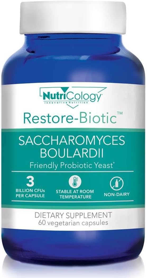 Nutricology Saccharomyces Boulardii Probiotic Supplement - S. Boulardii Probiotic Yeast 450mg, Friendly Probiotic Establishment, GI Tract Support - 600 Count