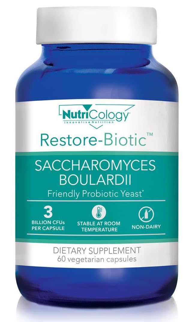 Nutricology Saccharomyces Boulardii Probiotic Supplement - S. Boulardii Probiotic Yeast 450mg, Friendly Probiotic Establishment, GI Tract Support - 120 Count
