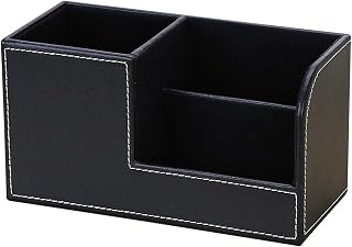 Pen Holder for Desk, Desk Organizers, Black Storage Box Pencil Holder Desk Accessories & Workspace Organizer Stationary Supplies Mesh Desktop Caddy for Office Office Desk Accessories