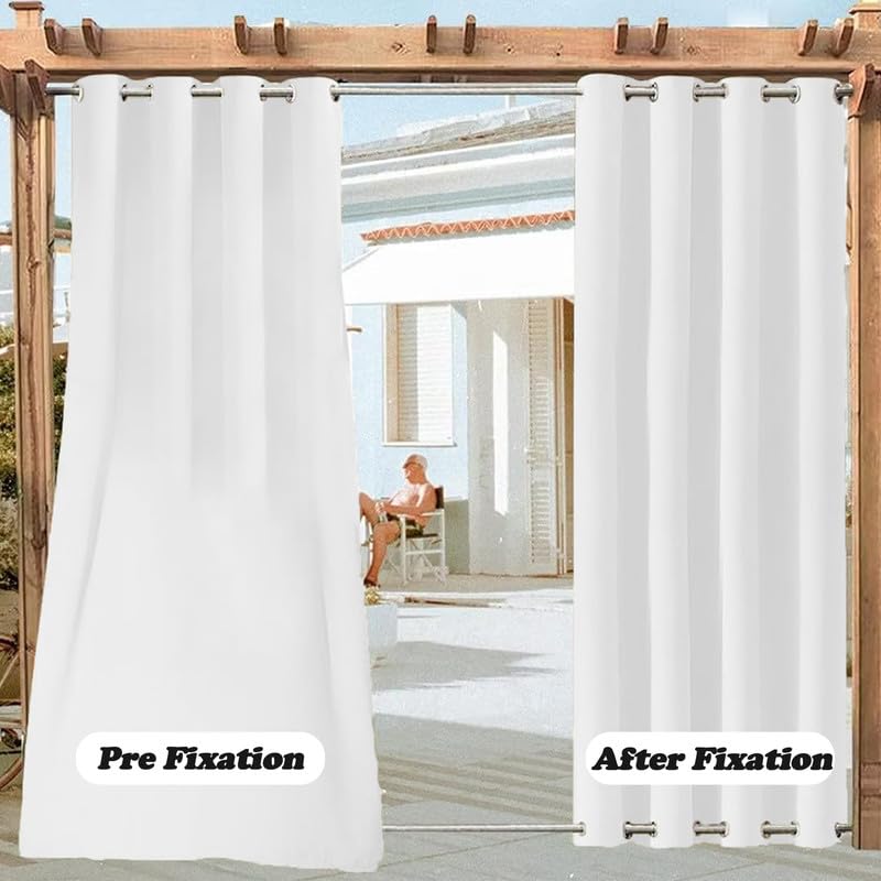 Cortinas para exteriores impermeables aislantes térmicas para privacidad de terraza 3
