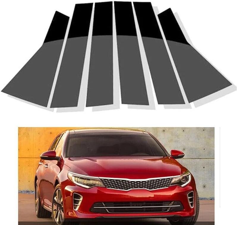 に適合する 起亜 に適合する オプティマ K5 2016-2019 に適合する 光沢ブラック ピラーポスト ドア ウィンドウ トリム