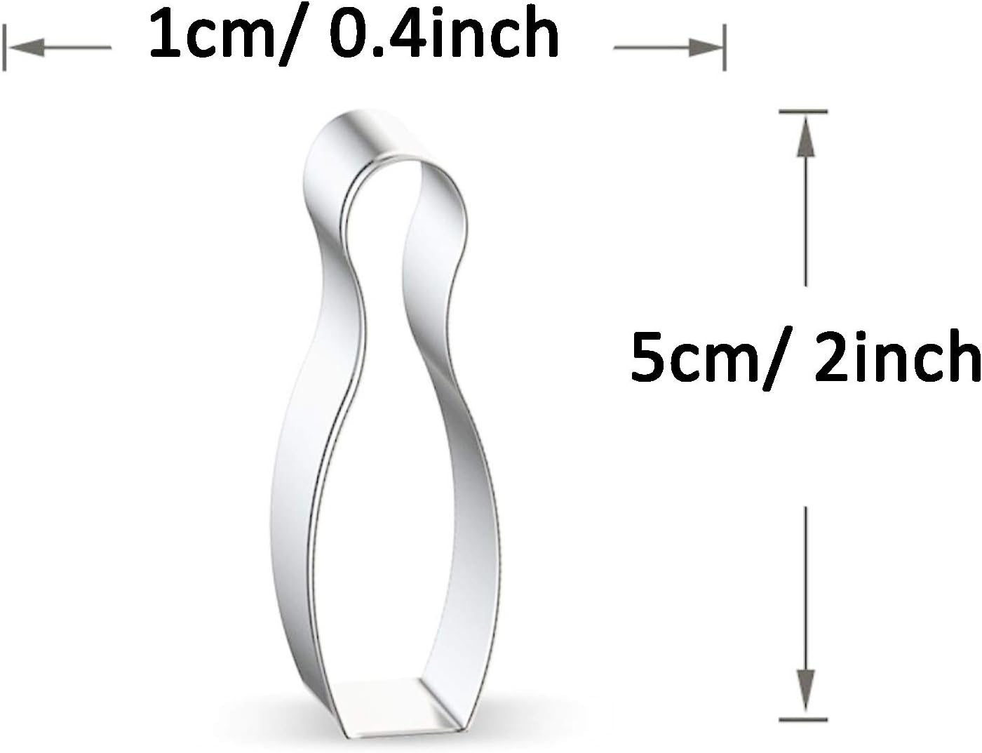 Mini Bowling Pin Cookie Cutter - B Small Size - Image 2