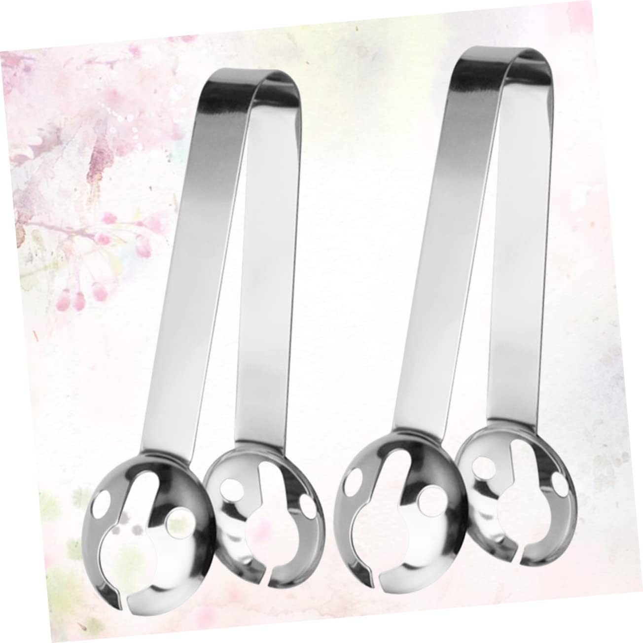 2 Pack Stainless Steel Tea Bag Tongs, Heat Resistant Strainer
