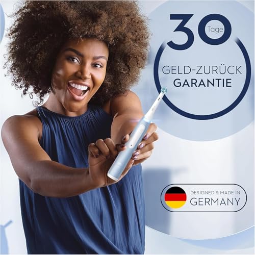Oral-B iO Series 3 Elektrische Zahnbürste Hellblau PLUS Ausgewählte Original Oral-B iO Aufsteckbürsten Weiß 5x – Bild 7