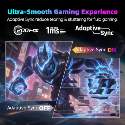 Image of KTC 27 Inch 1440p 200Hz Curved Gaming Monitor, WQHD 200Hz /HD 400Hz, H27S5