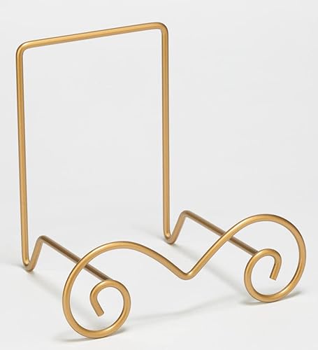 Miniatura 10 de TRIPAR Caballete cuadrado grande de alambre negro, acabado metálico (7.7 pulgadas de profundidad), exhibición de mesa, diseños de desplazamiento