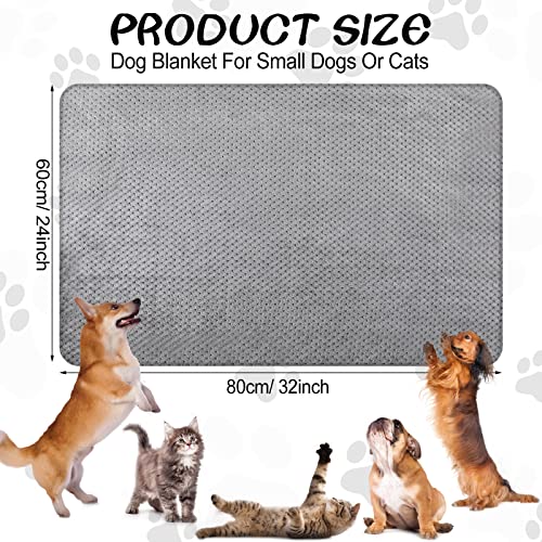 2 Pcs Gray Pet Blanket Flannel Double Layer Dog Cat Blanket Soft And Warm Fleece Blankets For Pets Puppy Kitten, Fluffy Cozy Cat Thick Throw Blanket For Couch Bed Sofa Travel Camping (24 X 32 Inch) #TOP3