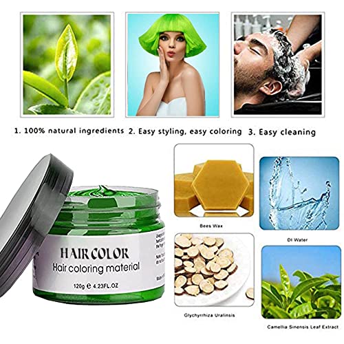 Temporary Hair Color Dye For Girls Kids, Hair Wax Color Girl Toys Gifts For Age 4 5 6 7 8 9 Birthday,Party, Cosplay Diy, Children's Day, Halloween, Christmas (4Colores- Red Blue Purple Green) #TOP1